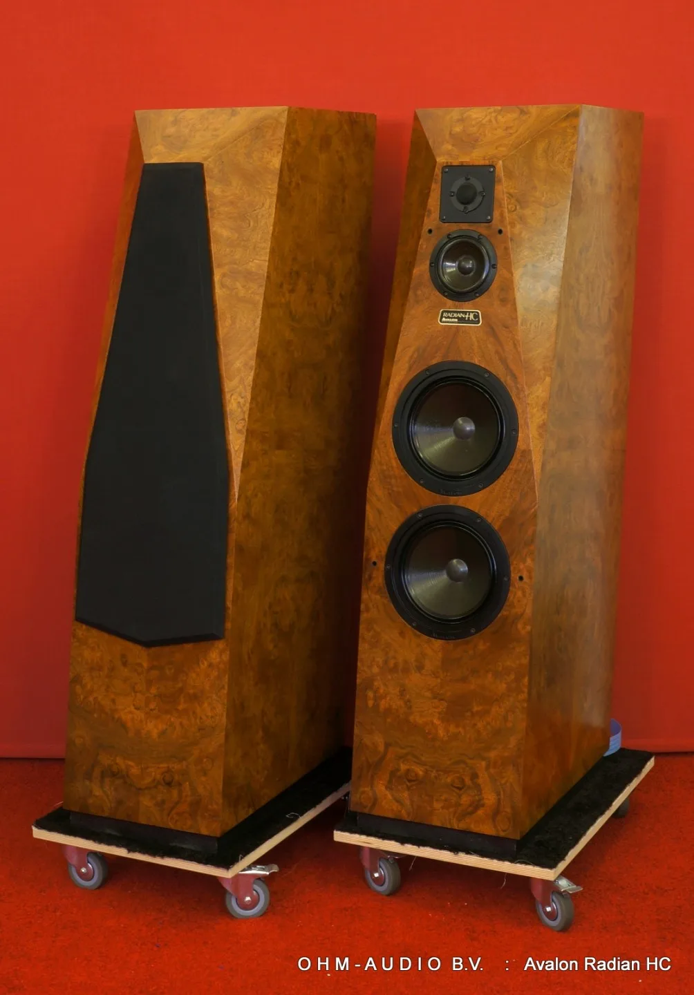 Avalon Acoustics Radian HC in Walnut Cluster Burl : Sold to Japan