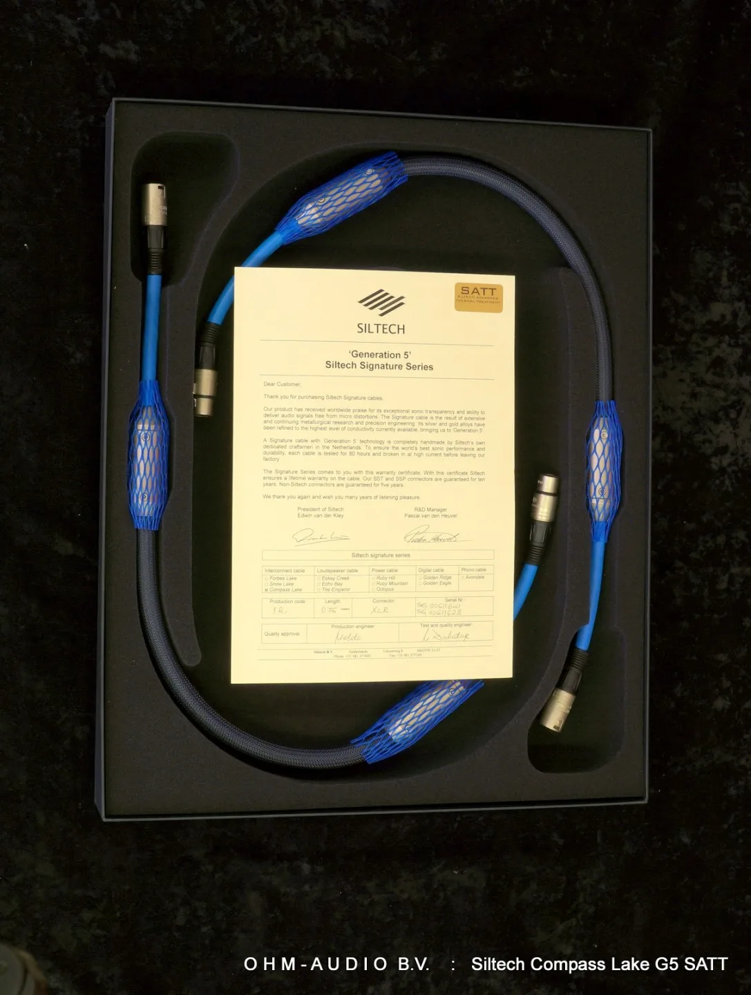 Siltech Compass Lake G5 XLR Satt