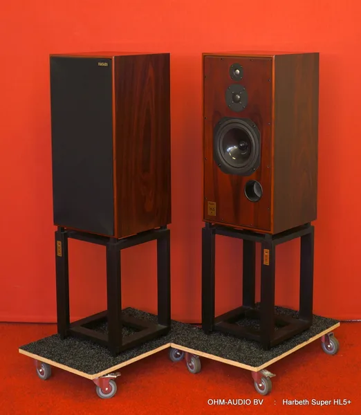 Harbeth Super HL5 Plus, Tiger Ebbony, Komplett mit Ton Trager Stands: Verkauft nach Belgien