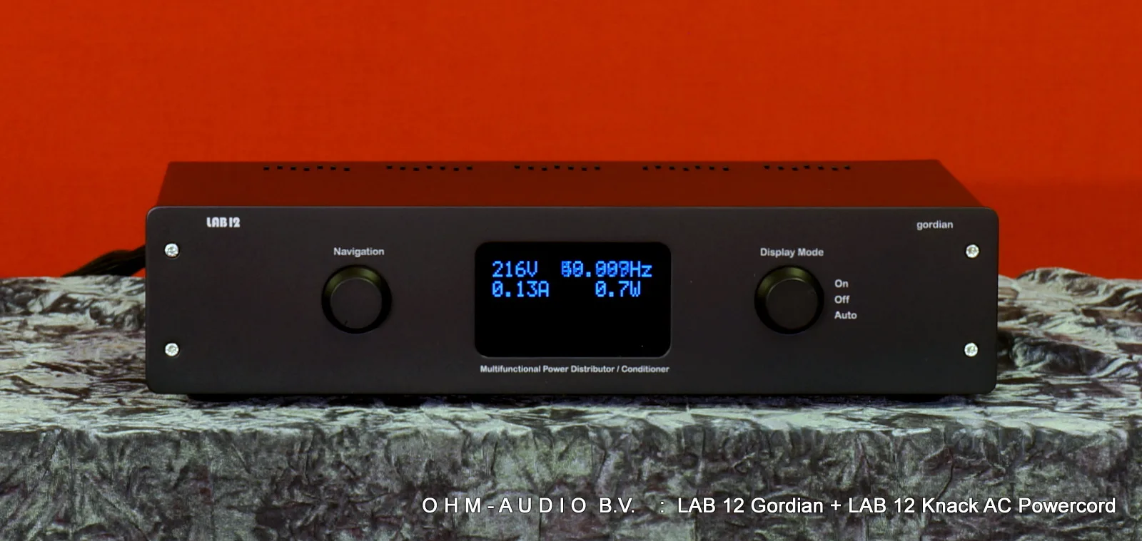 Lab 12 Gordian Powerconditioner met OLED Display en KNACK Powercord 20A : SOLD to Germany