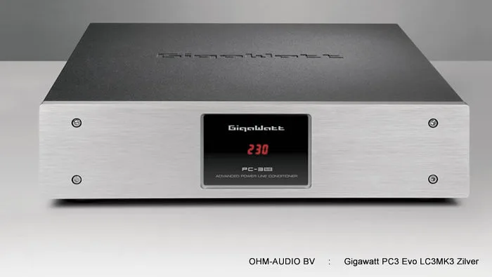 Gigawatt PC-3 Evo DCB, Zilver, met LC3 MK3 Powercord en DC Blockerboard, Sold Out