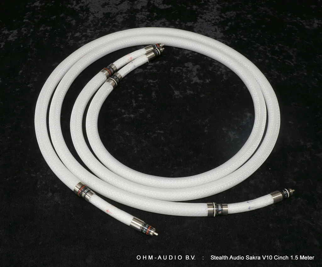 Stealth Audio Sakra V10 Cinch, Interlink Analogique Non Équilibré, 1,5 Mètre : VENDU en Finlande