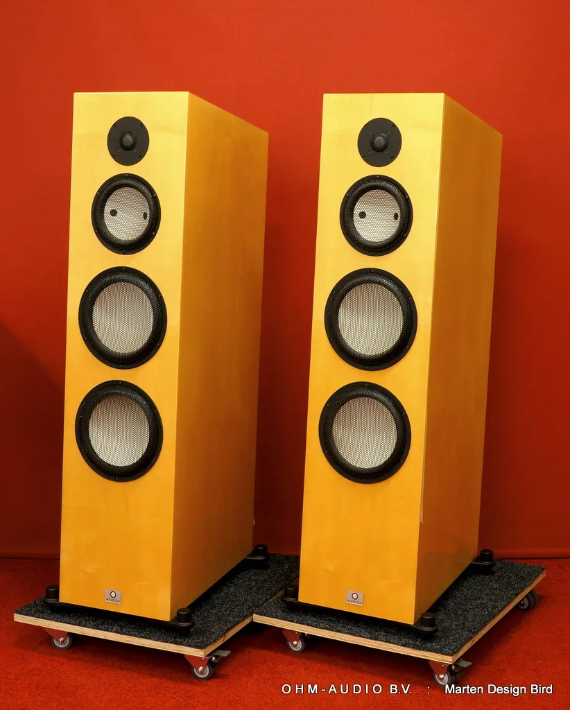 Marten Design Bird, Érable Haute Brillance, Tweeter Diamant Pur, Comme Neuf : Vendu