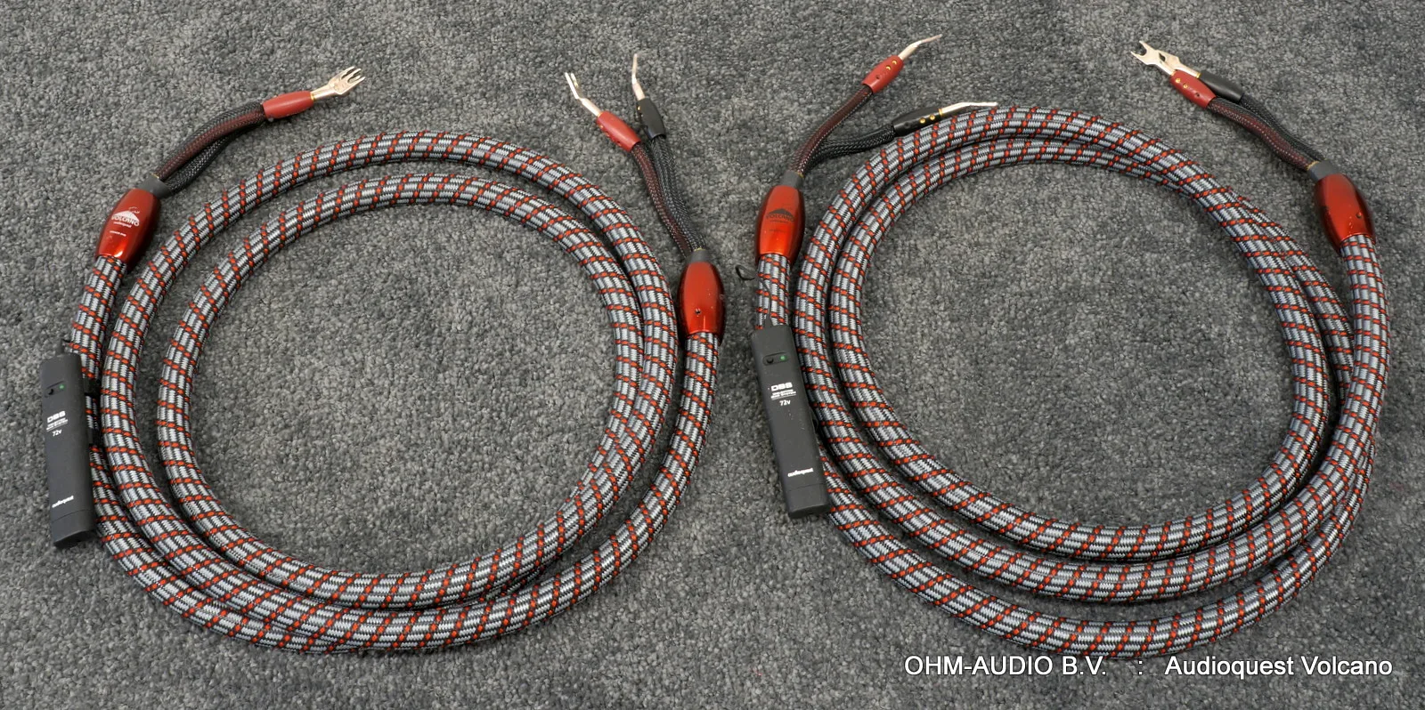 Audioquest Volcano Speaker Cable, 72V DBS, Spade > Spade, 3.0 Meter : SOLD