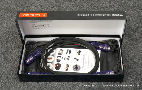 Tellurium Q Ultra Black XLR, Balanced Analog Interconnects, 1 Meter, Original Packaging : SOLD