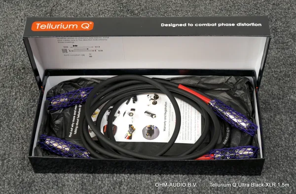 Tellurium Q Ultra Black XLR, Ausgewogene Analoginterverbindungen, 1,5 Meter, OVP: VERKAUFT