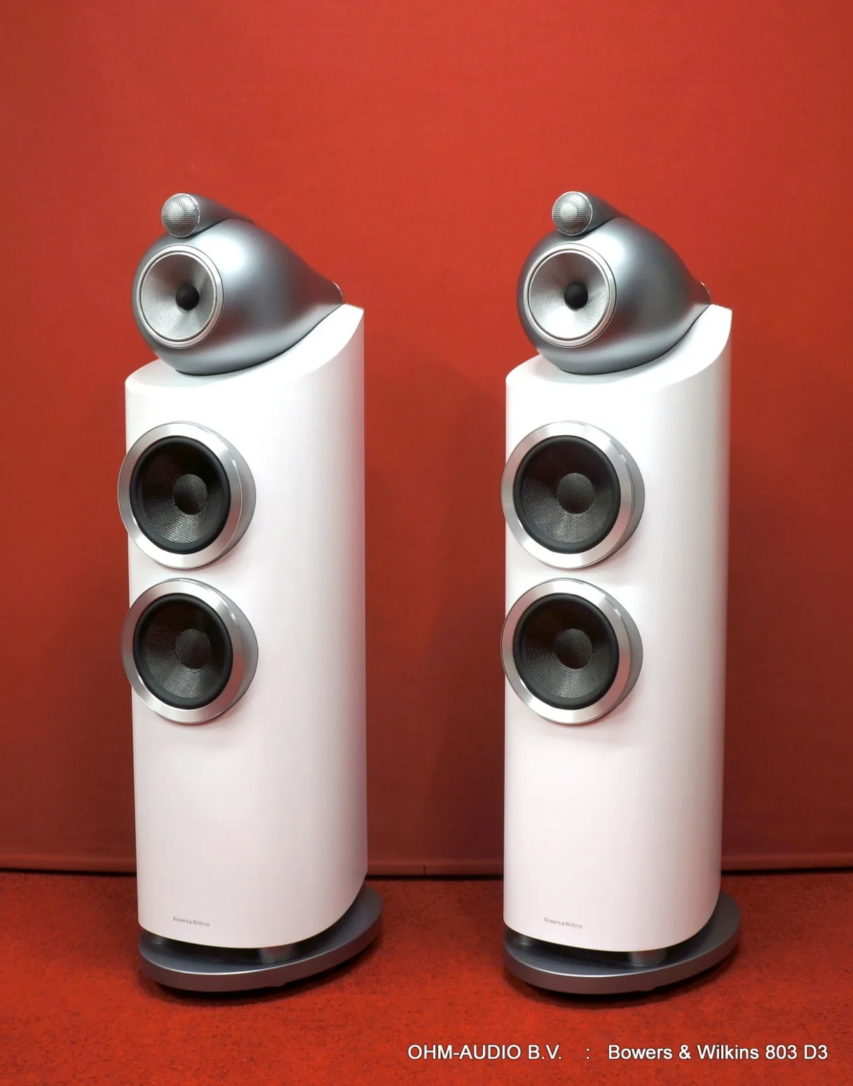B&W 803D3 in Satin White, Neuzustand und Komplett : Verkauft