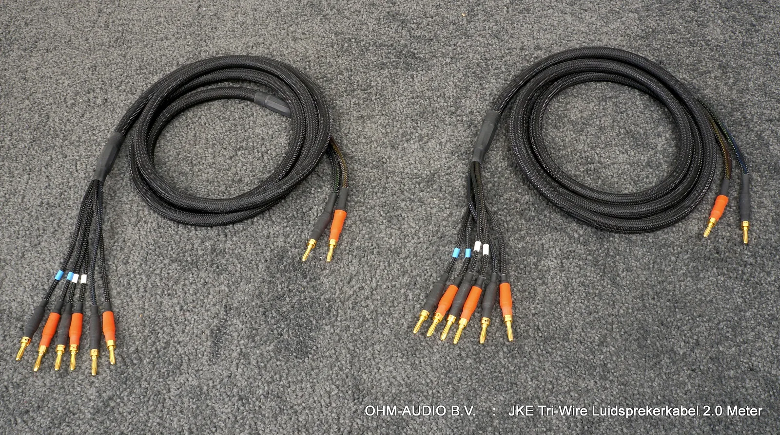 JKE Hifi Handgemaakte Tri-Wire Luidsprekerkabel, 2.0 Meter : SOLD