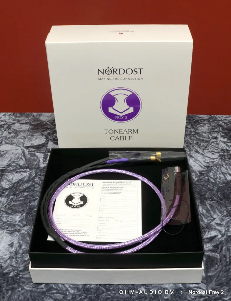 Câble Tonearm Nordost Frey 2, 1.25m, Cinch : Vendu