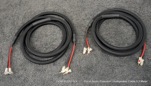 Purist Audio Poseidon VIII Lautsprecherkabel, vergoldete WBT-0610 Bananenstecker, 3,3m : SOLD