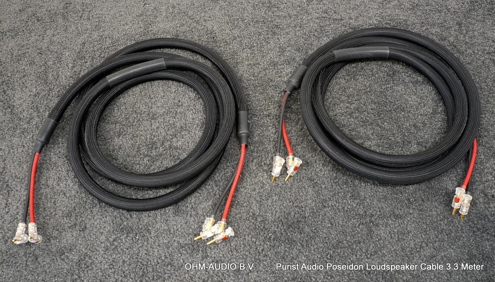 Purist Audio Poseidon VIII Luidsprekerkabel, Vergulde WBT-0610 Banaanstekkers, 3.3m : SOLD