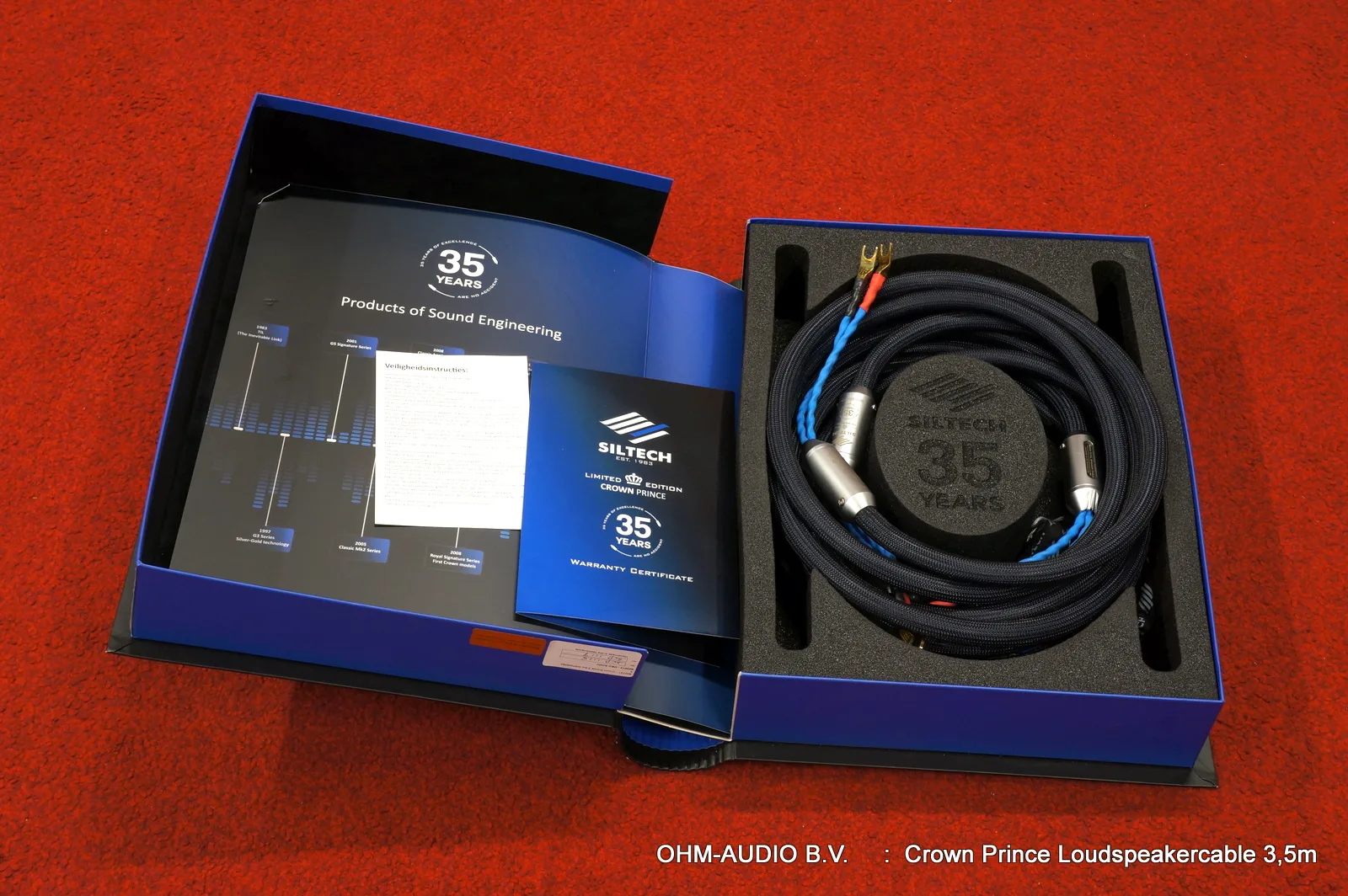 Siltech Crown Prince Speaker Cable, 3.50 Meters, Like New, OVP: SOLD to Canada