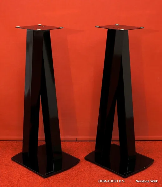 Norstone Walk, Support d'Enceinte Élégant, Noir Brillant