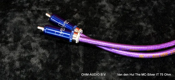 Van den Hul The MC Silver MK2 75 Ohm RCA, Digital Interlink, WBT 0110 Ag Connectors : SOLD
