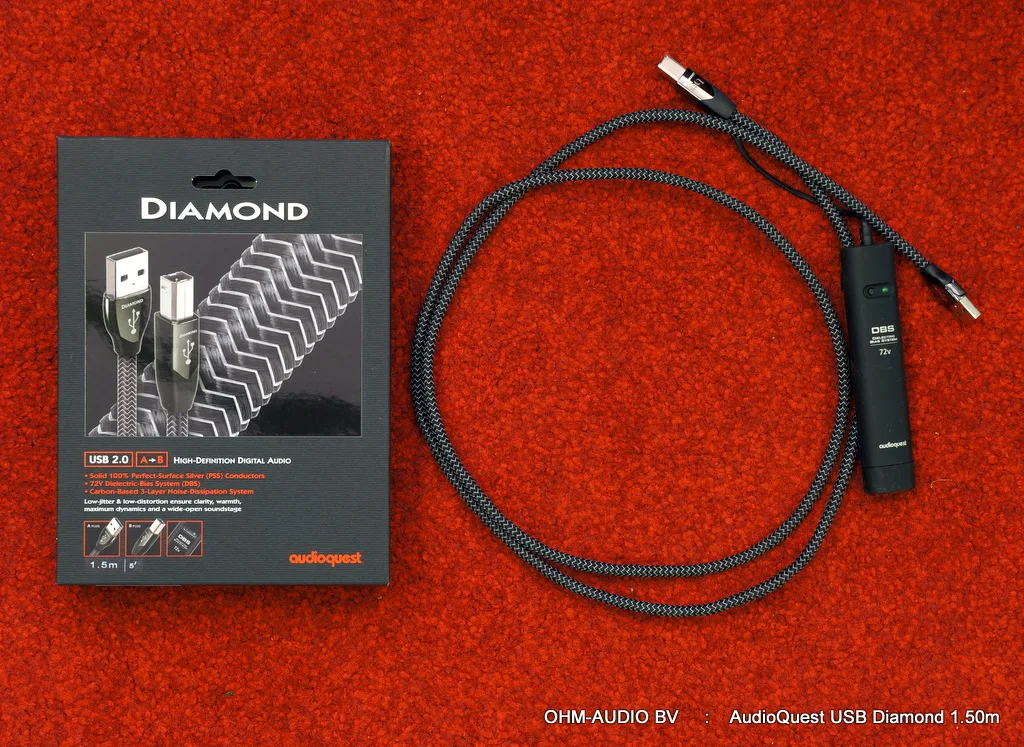 AudioQuest Diamond USB Audio kabel, 1.5 Meter, Demo : SOLD
