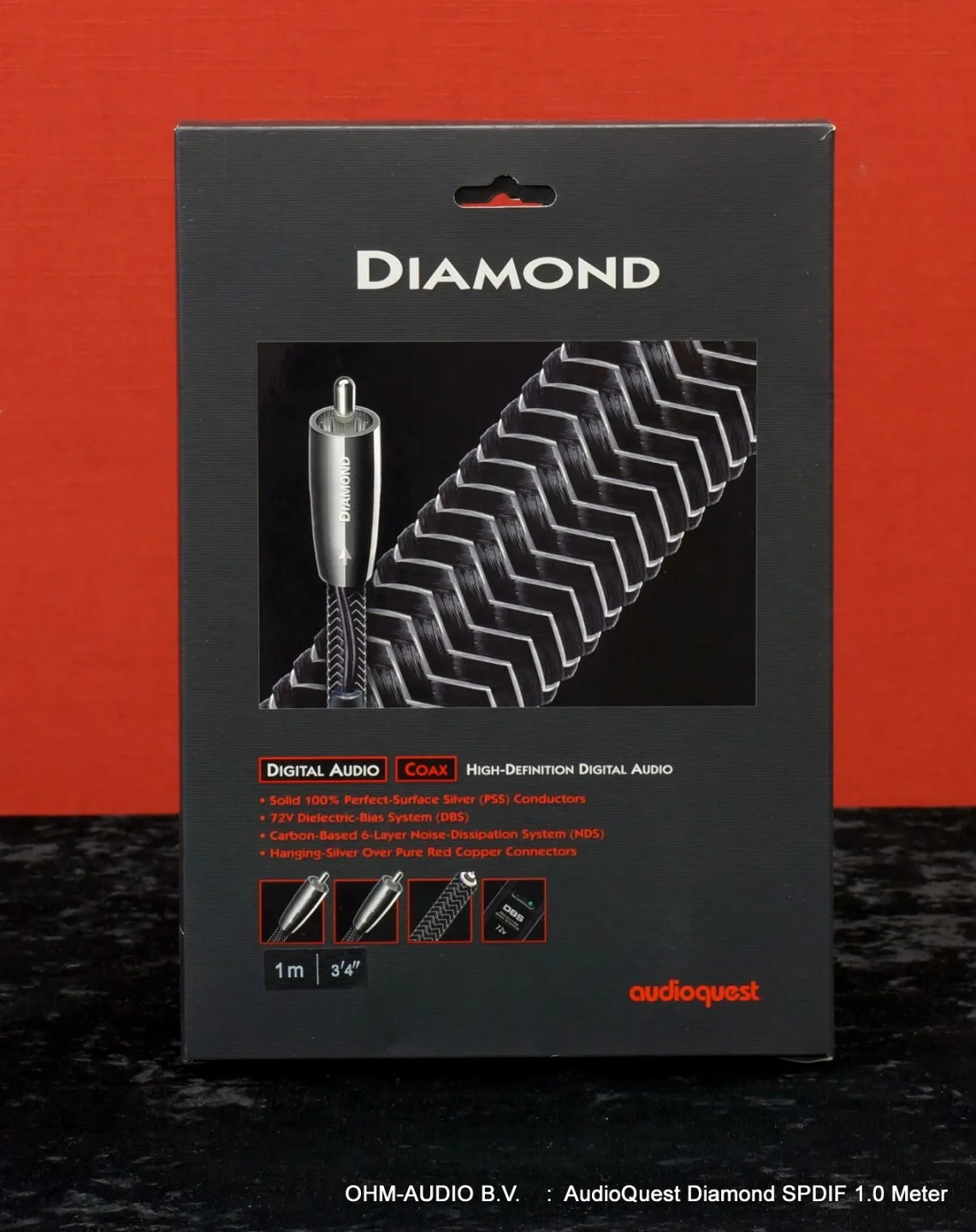Audioquest Diamond Coax SPDIF 1.0 Meter, Used, Original Packaging : SOLD