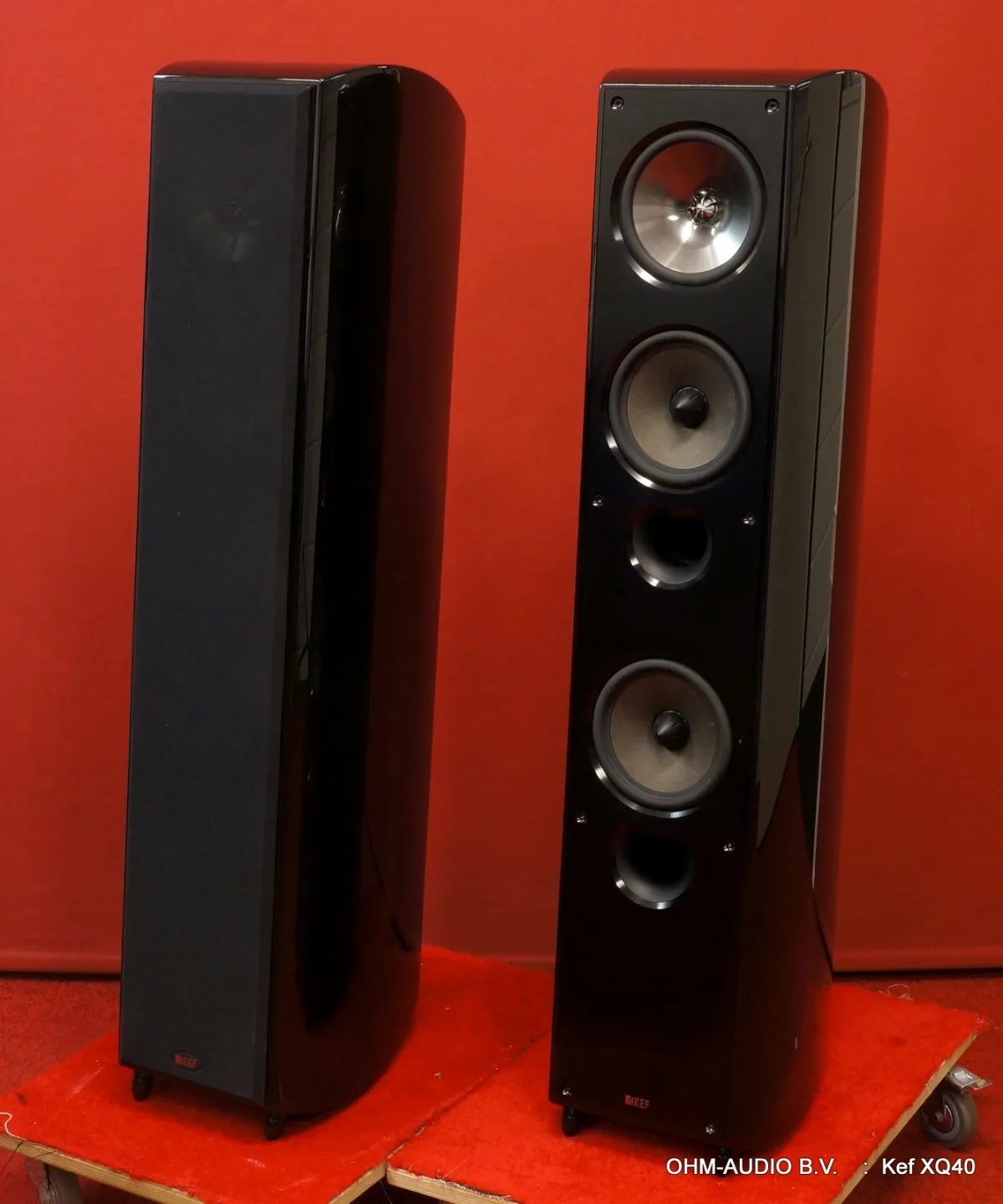 Kef XQ40, Floor-Standing 3-Way Speakers, Gloss Black : SOLD