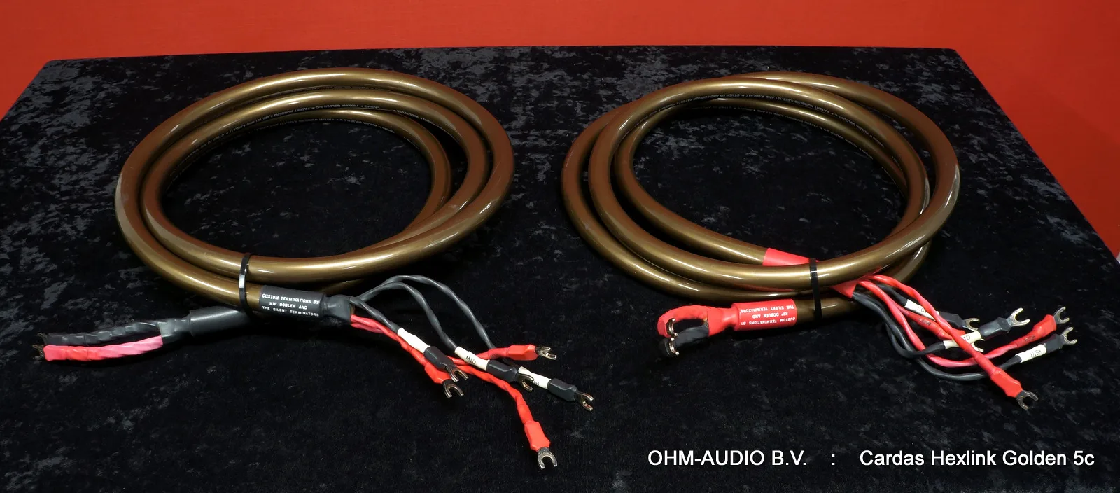Cardas Hexlink Golden 5-C, Tri-wire Speaker Cable, 2.5 Meter, Silver Spades, Used : SOLD