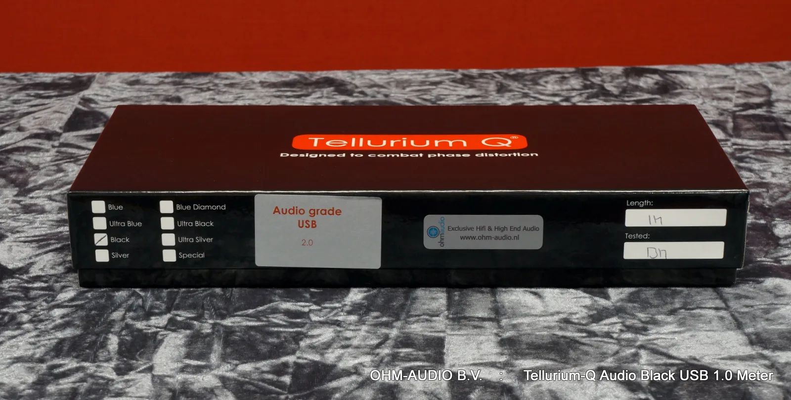 Tellurium Q, Black, USB, 1.0 Mètre, Occasion, Emballage d'origine : Vendu