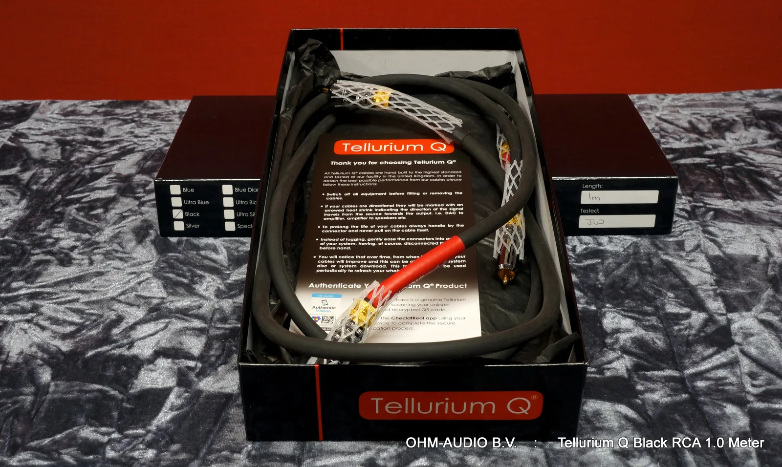 Tellurium Q Black RCA, 1.0 Meter, Used, Including Original Packaging : SOLD