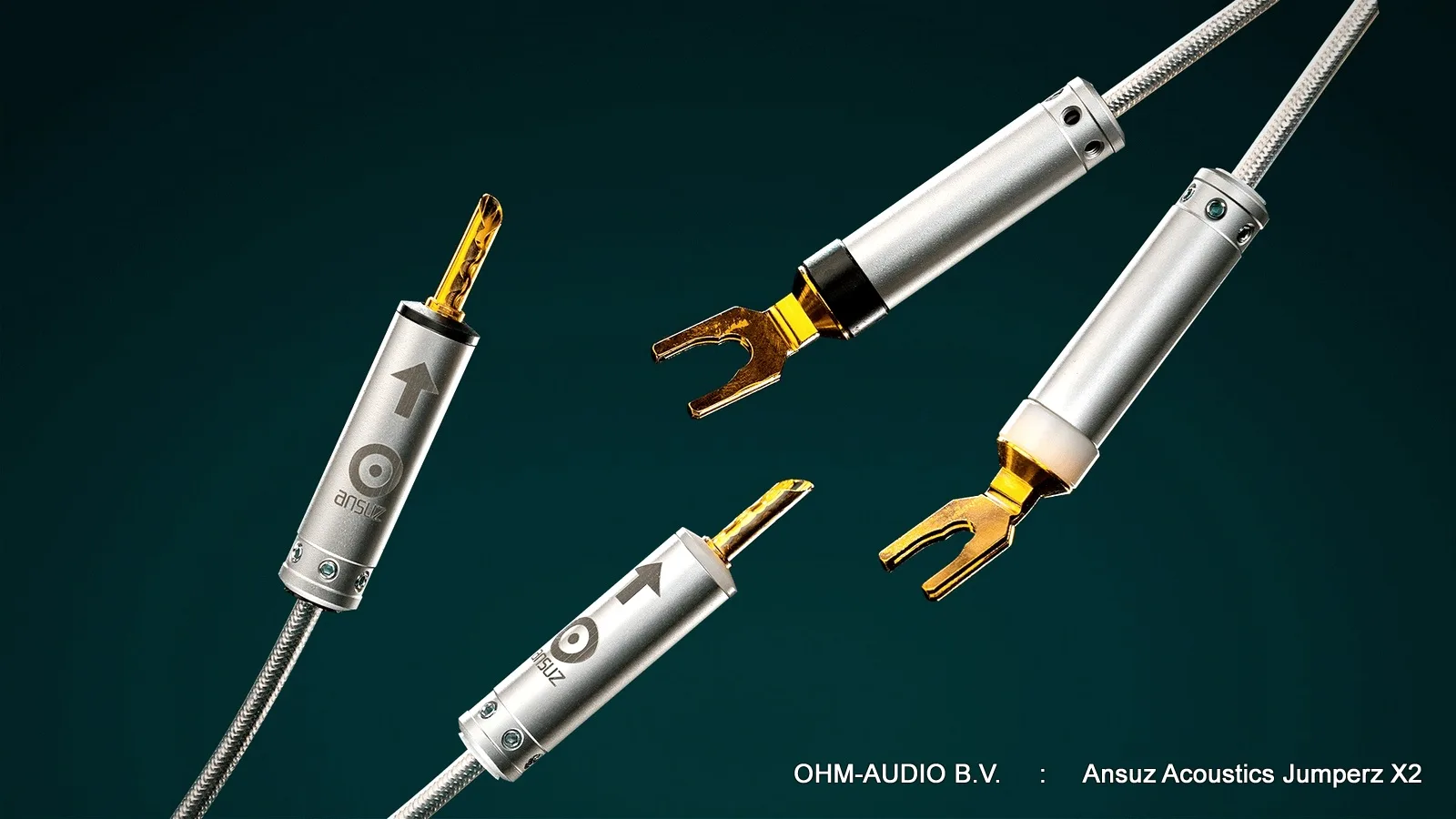 Ansuz Acoustics Jumperz X2, Bi-Wire Jumper, 40cm, Vergoldete Spades oder Bananenstecker : SALE