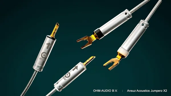 Ansuz Acoustics Jumperz X2, Bi-Wire Jumper, 40cm, Vergoldete Spades oder Bananenstecker : SALE