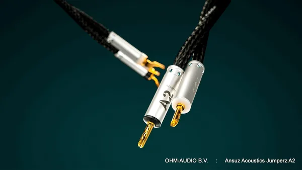 Ansuz Acoustics Jumperz A2, Bi-Wire Jumpers, 40cm, Vergulde Spades of Banaanstekkers