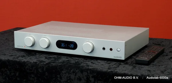 Audiolab 6000A, Geintegreerde versterker met DAC, Zilver, Occasion, Nieuwstaat, OVP : SOLD