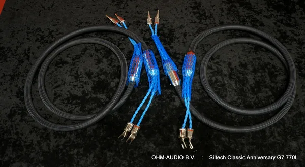 Siltech Classic 770L Speaker Cable 2.0m, Siltech SB007 & SSP007 Rhodium Connectors : SOLD