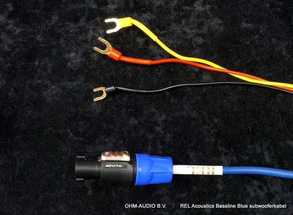 REL Acoustics Bassline Blue, High Current Subwooferkabel, 3.0 Meter : SOLD