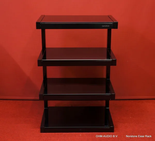Norstone Esse Rack Black Glass, Occasion : SOLD