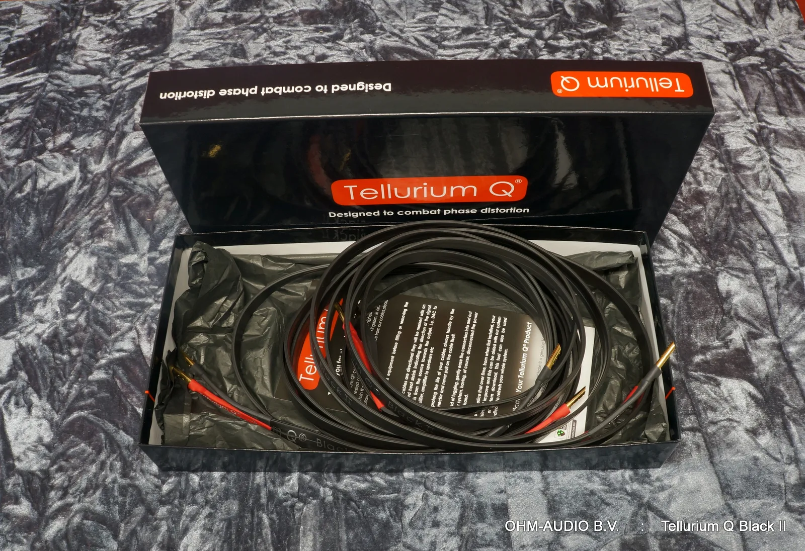 Câble de Haut-parleur Tellurium Q Black II, Monoconducteur, 3,0 Mètre : VENDU