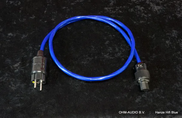 Cordon d'alimentation Hanze Hifi Blue 1.0 Mètre, Occasion : Vendu