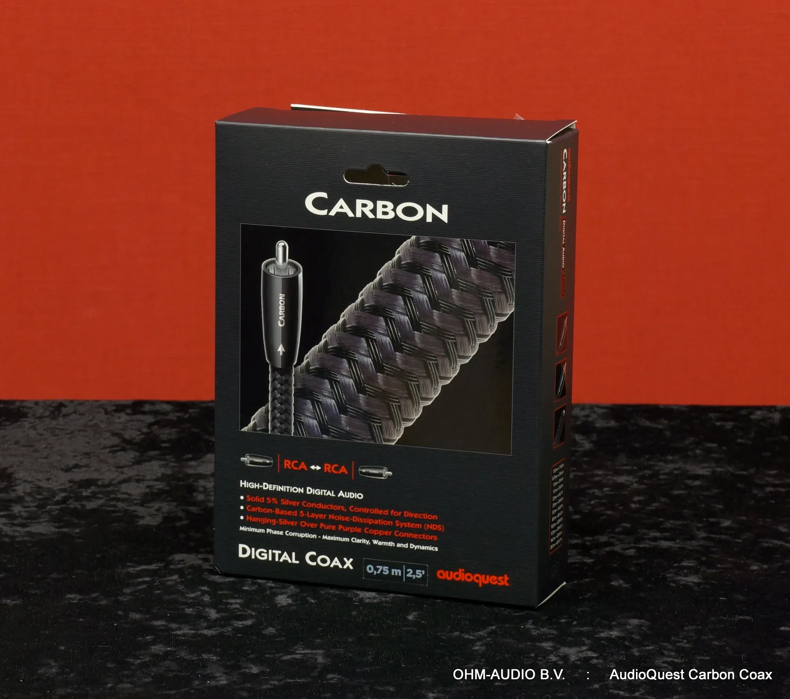 AudioQuest Carbon Digital Interlink, SPDIF, 0.75 Meter, Original Packaging, Second-hand : SOLD
