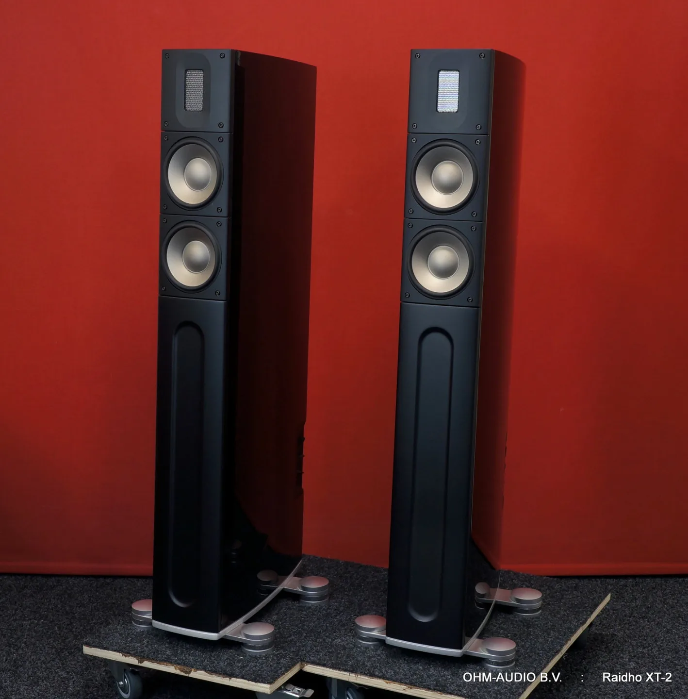 Raidho XT2, Piano Black, Enceintes Colonne Élancées, État Excellent : VENDU
