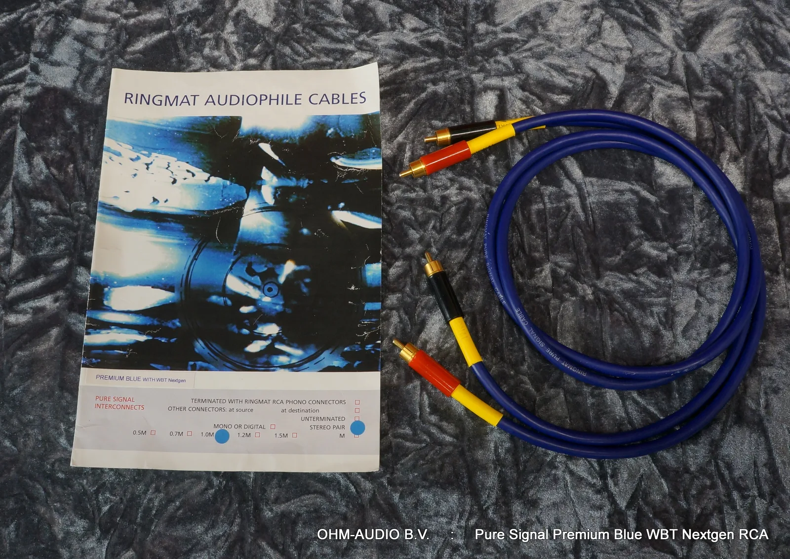 Ringmat Pure Signal Premium Blue, RCA, 1.0 Meter, Occasion : SOLD