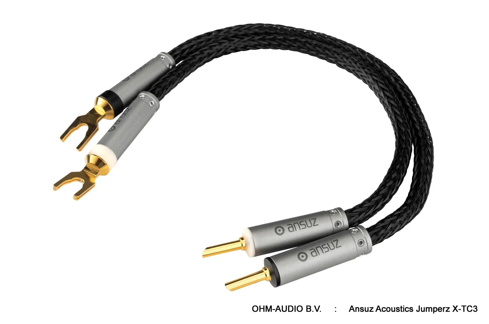 Ansuz Acoustics Jumperz X-TC3, Bi-Wire Jumpers, 40cm, Vergulde Spades of Banaanstekkers