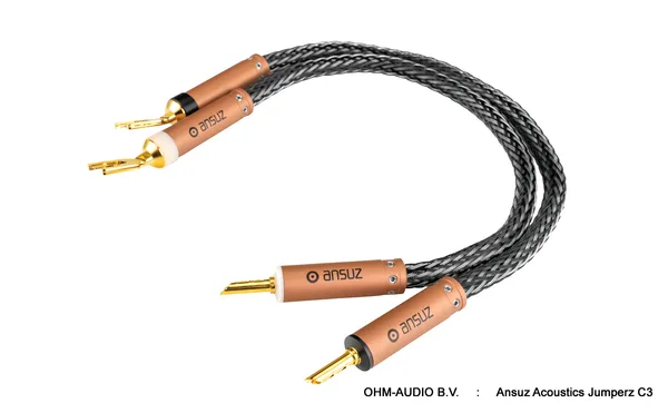 Ansuz Acoustics Jumperz C3, Bi-Wire Jumpers, 40cm, Vergulde Spades of Banaanstekkers