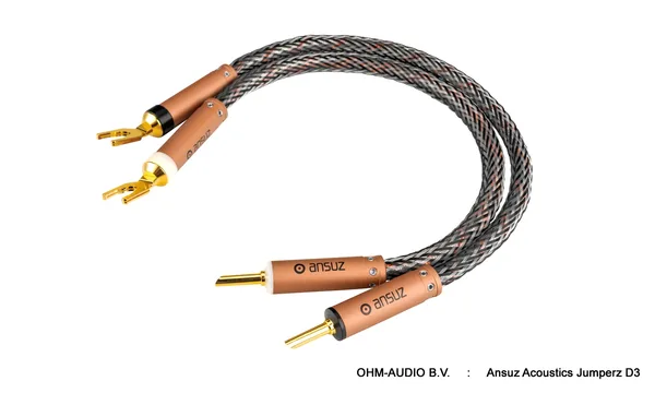 Ansuz Acoustics Jumperz D3, Bi-Wire Jumpers, 40cm, Vergulde Spades of Banaanstekkers