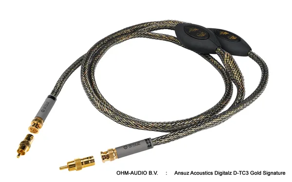 Ansuz Acoustics Digitalz D-TC3 Gold Signature Digitale Interlink, Erhältlich in RCA, BNC oder XLR