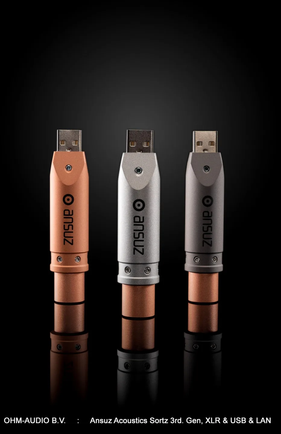 Ansuz Acoustics Sortz S3 / C3 / T3, 3rd Generation, Anti Aerial Noise Cancelling Plugs, XLR/USB/LAN