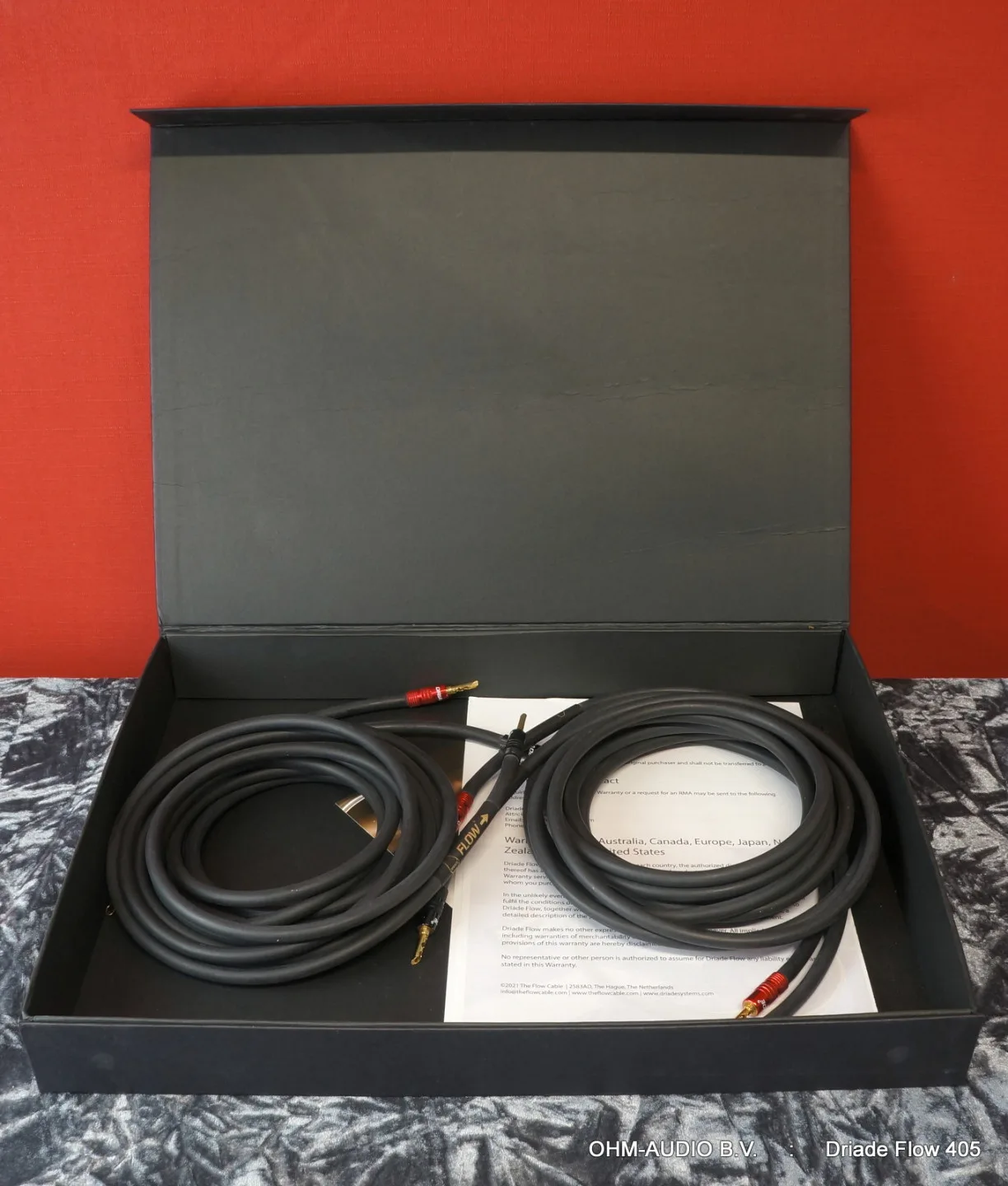 Driade Flow 405 Lautsprecherkabel, Set von 3,0 Metern, Bananenstecker: SOLD to Sweden