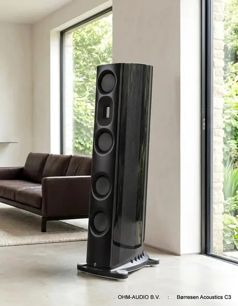 Borresen Acoustics C3, Haut-parleur de Sol 2.5 Voies, Incl Ansuz Darkz S2T et Ansuz Jumperz X3