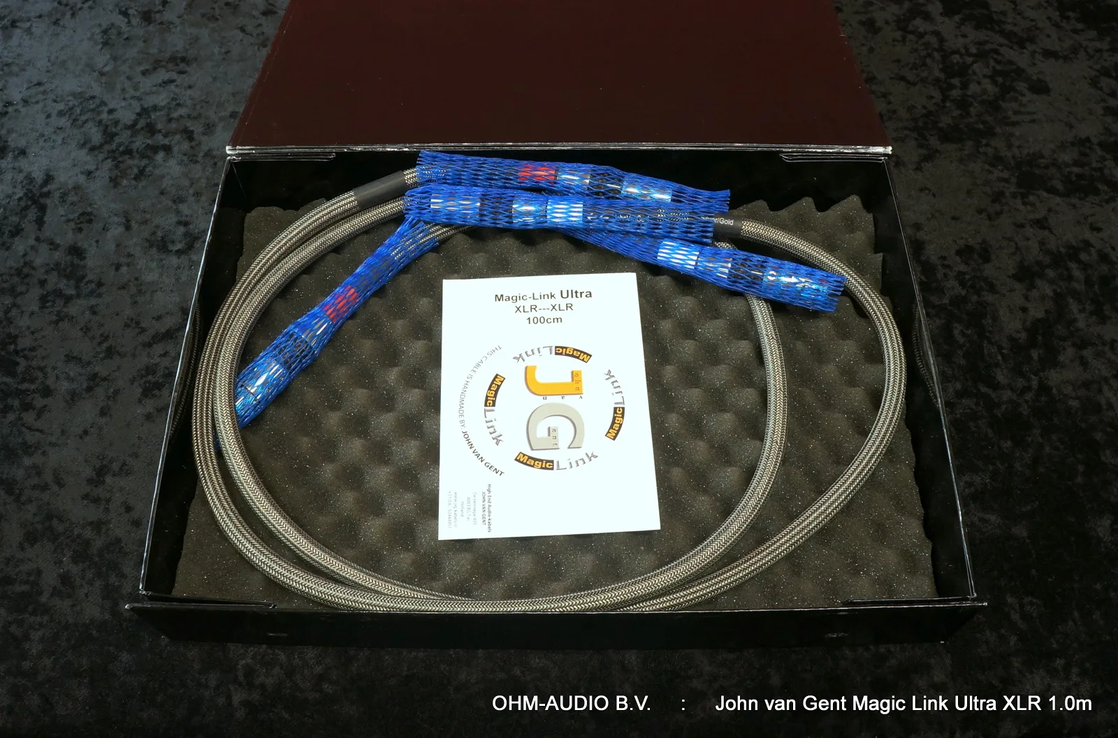 John van Gent (JvG Kabels) Magic Link Ultra XLR, Câble d'Interconnexion Analogique Équilibré 1.0m : VENDU