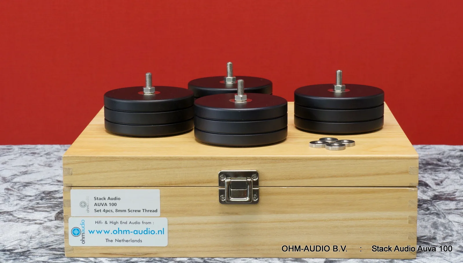 Stack Audio Auva 100 Speaker Isolator, Set von 8 Stück, Original Verpackung, Occasion: SOLD