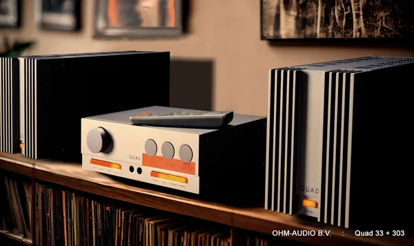Préamplificateur Quad 33 + Amplificateur de puissance Quad 303, Ensemble d'amplification, Entrées phono MM/MC incluses, Neuf