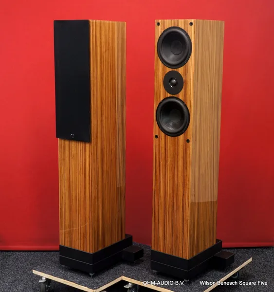 Wilson Benesch Square 5, Enceinte Colonne Haut de Gamme, Zébrano, Emballage d'Origine, Occasion