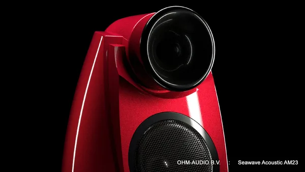 Seawave Acoustic AM23, High End Hoorn Monitor Luidspreker, incl Massieve Aluminium Stands