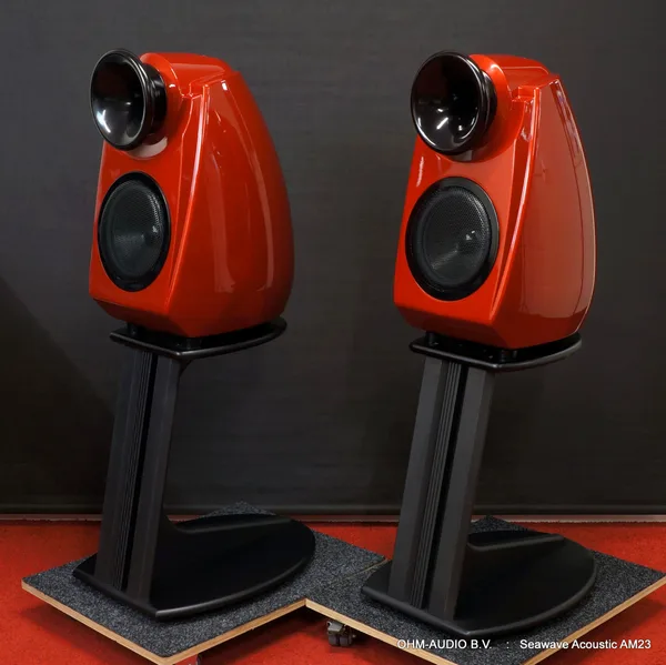 Seawave Acoustic AM23, High End Horn Monitor Lautsprecher, einschließlich massiver Aluminium-Ständer