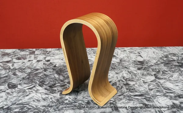 Norstone Wooden Headphone Stand, Hoogwaardige Houten Hoofdtelefoonstandaard, Nieuw